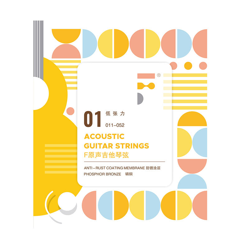 Fstrings エフ·ストリングス アコースティックギター弦 フォスファーブロンズコーティングストリング 011-052、012-053