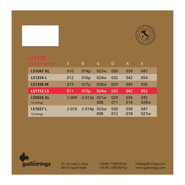 Gallistrings LSシリーズ アコースティックギター弦 フォスファーブロンズ