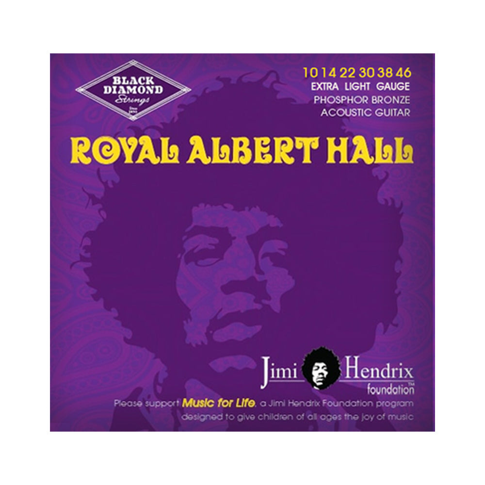 Black Diamond Strings ブラックダイヤモンド・ストリングス NJH◯◯P アコースティックギター弦 Jimi Hendrix 財団シリーズ
