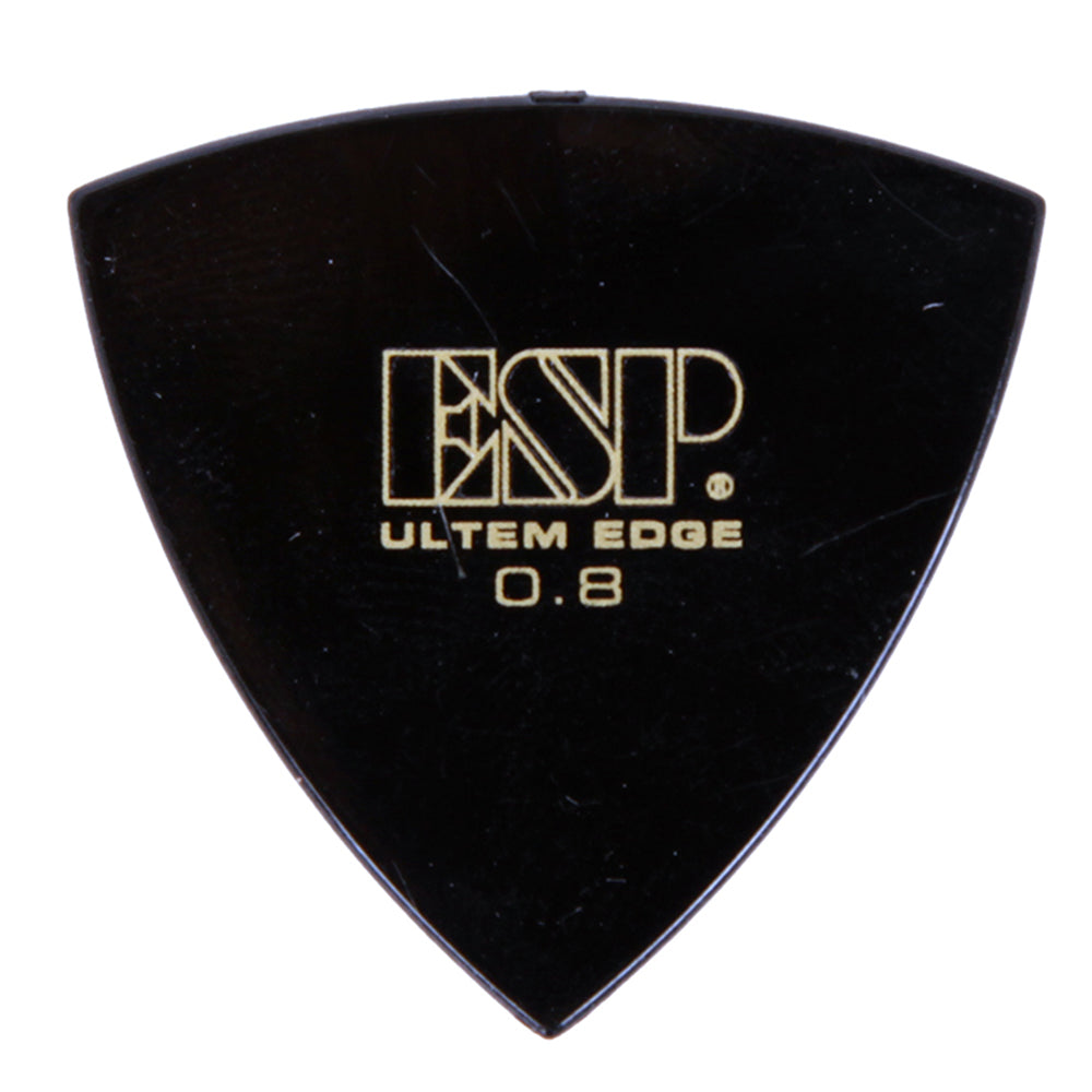 ESP ギターピック黄字黒底 トライアングル PD-UE08 0.8mm