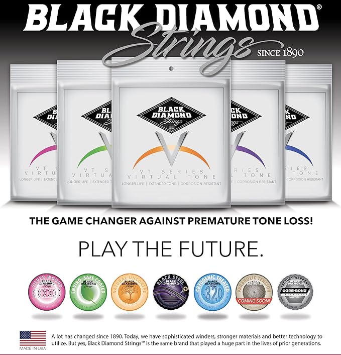 Black Diamond Strings ブラックダイヤモンド・ストリングス N477◯◯CY エレキギター弦 低温冷却シリーズ