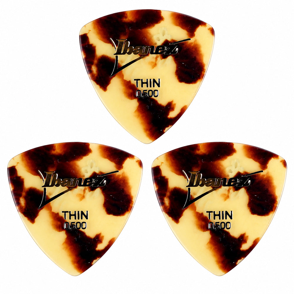 Ibanez 角丸トライアングルピック アンバー3枚セット 0.50/0.75mm