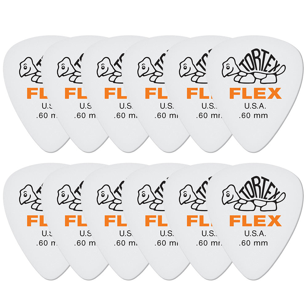 Jim Dunlop ジム ダンロップ 428R TORTEX FLEX STANDARD ティアドロップギター ピック 12枚入り