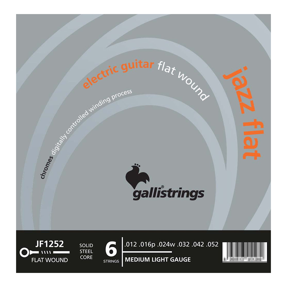 イタリアのGallistrings ガリストリングス JFシリーズのフラットワウンドジャズエレキギター弦(6本セット)