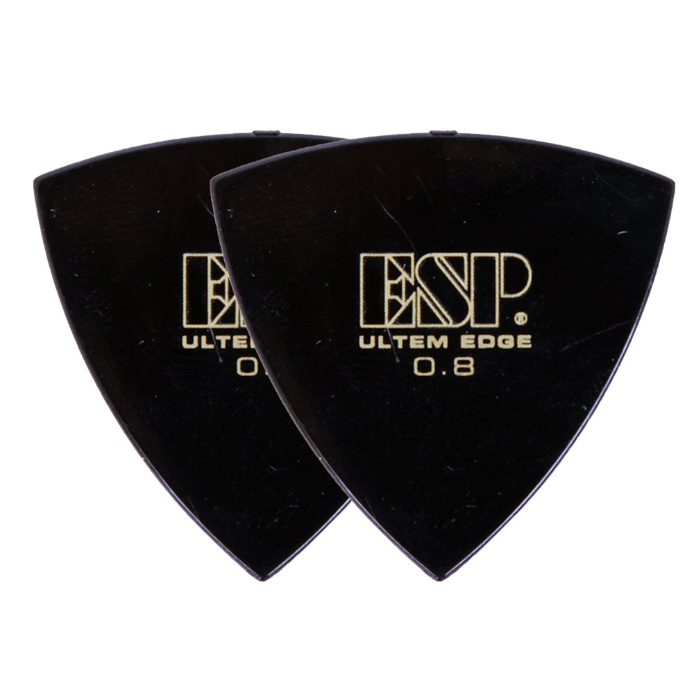 ESP ギターピック黄字黒底 トライアングル PD-UE08 0.8mm