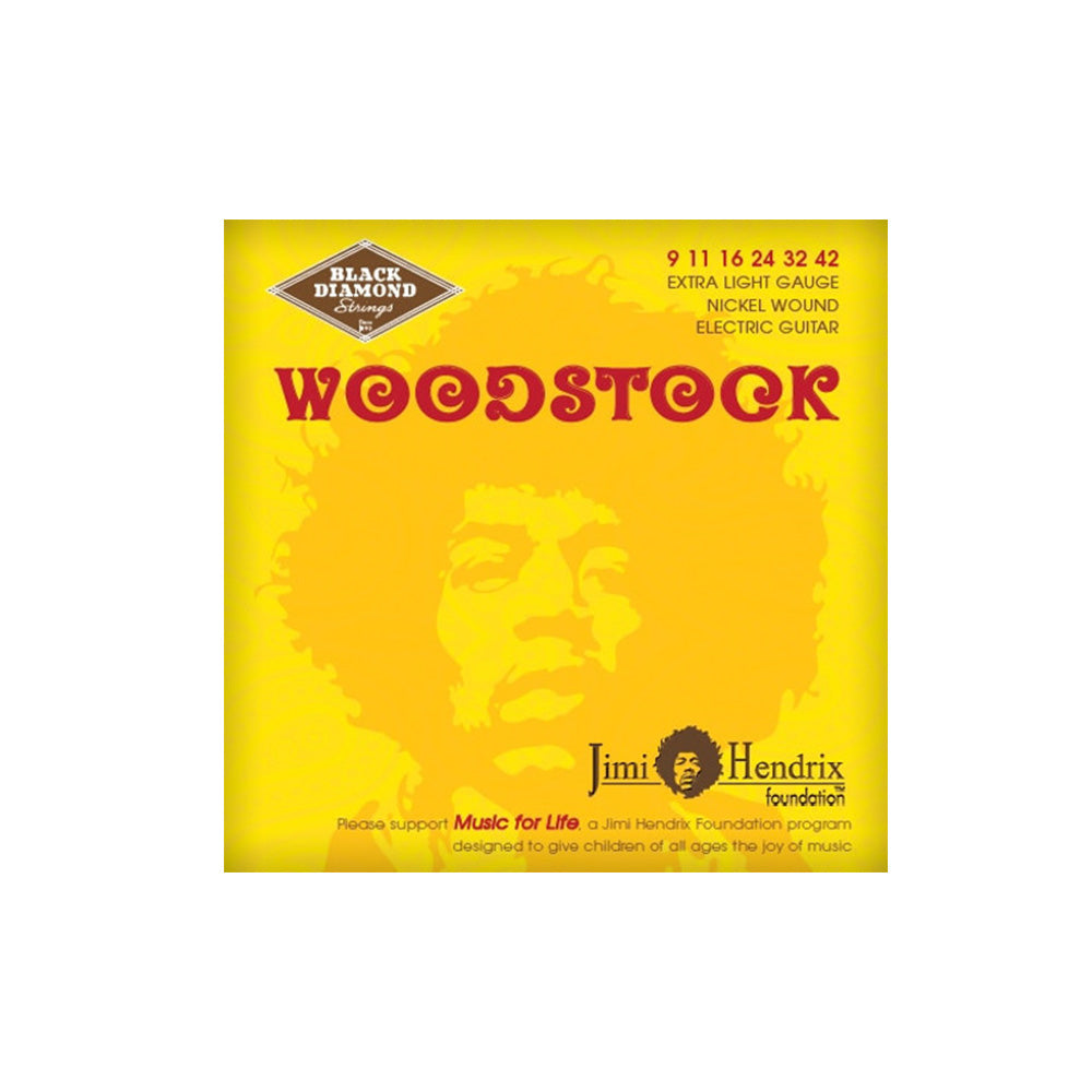 Black Diamond Strings ブラックダイヤモンド・ストリングス NJH◯◯N エレキギター弦 Jimi Hendrix 財団シリーズ