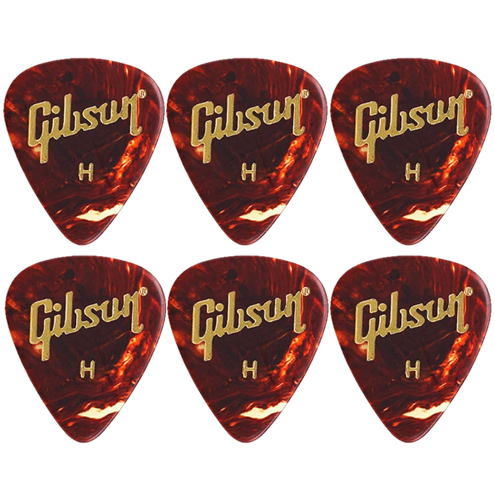 Gibson Tortoise Celluloid ギターピック APRT12-74 6枚入り