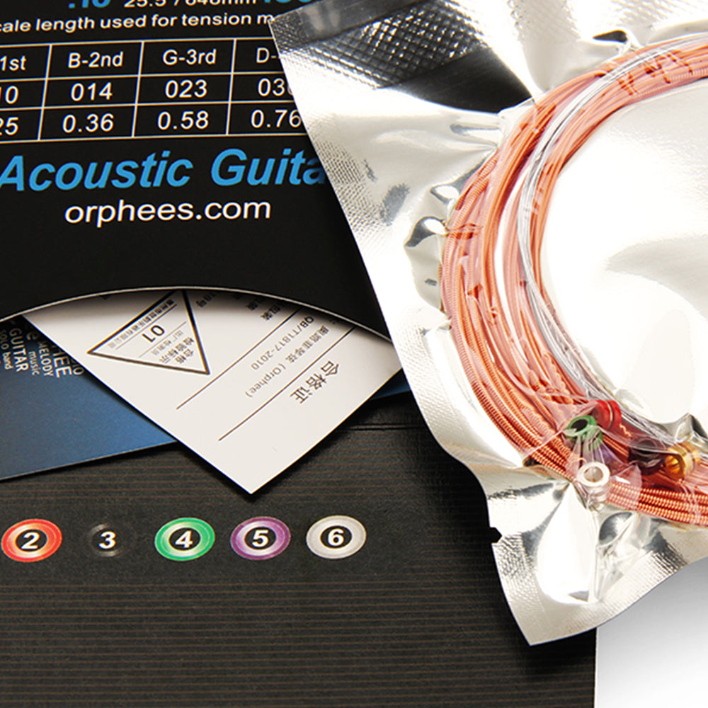 Orphee オルフェSA-◯◯ 木吉他弦 纳米涂层 10-50 11-52 12-53