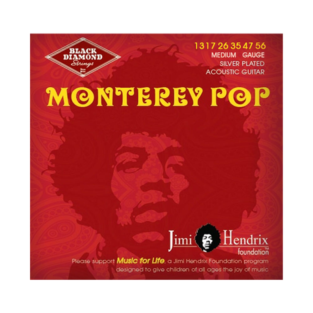 Black Diamond Strings ブラックダイヤモンド・ストリングス NJH◯◯S アコースティックギター弦 Jimi Hendrix 財団シリーズ