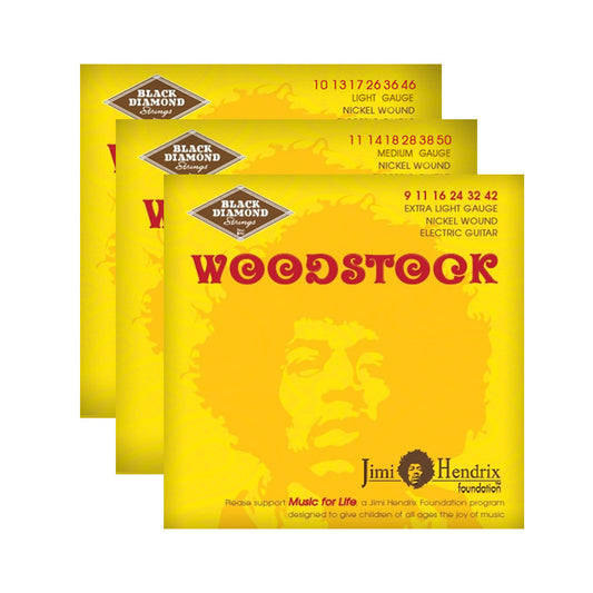 Black Diamond Strings ブラックダイヤモンド・ストリングス NJH◯◯N エレキギター弦 Jimi Hendrix 財団シリーズ