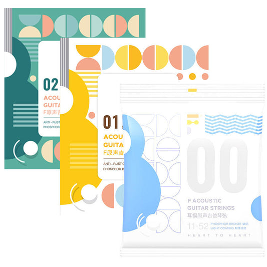 Fstrings エフ·ストリングス アコースティックギター弦 フォスファーブロンズコーティングストリング 011-052、012-053