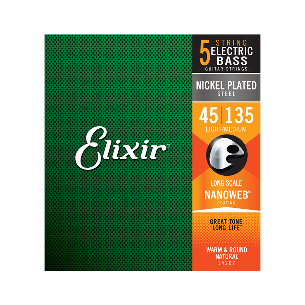 Elixir エリクサー 14-◯◯ 5弦ベース弦 ニッケルメッキ ステンレス