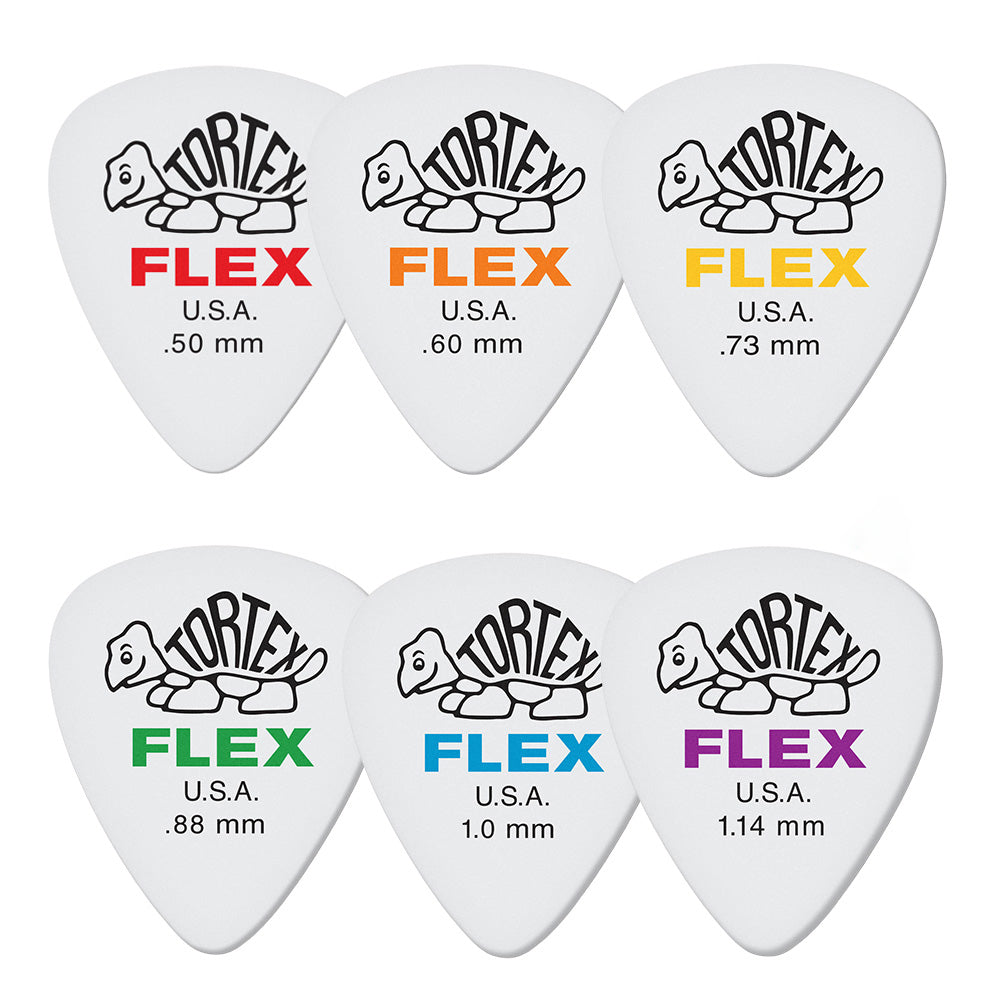 Jim Dunlop ジム ダンロップ 428R TORTEX FLEX STANDARD ティアドロップギター ピック 6枚入り