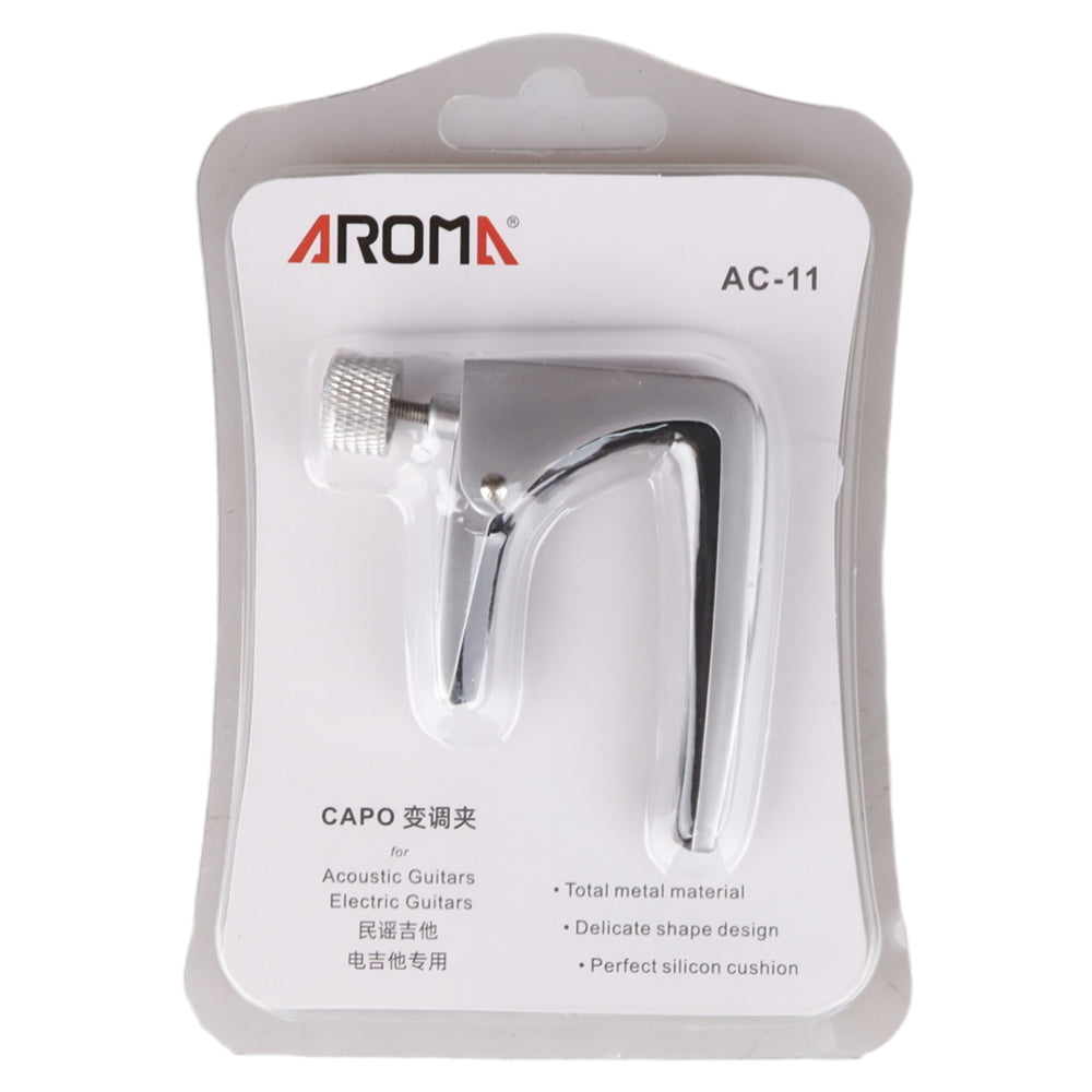 AROMA アロマ AC-11 アコースティックギター用カポタスト ノブ式 亜鉛合金製