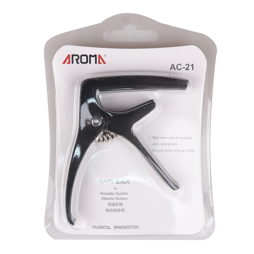 AROMA アロマ AC-21 アコースティックギター用カポタスト 亜鉛合金