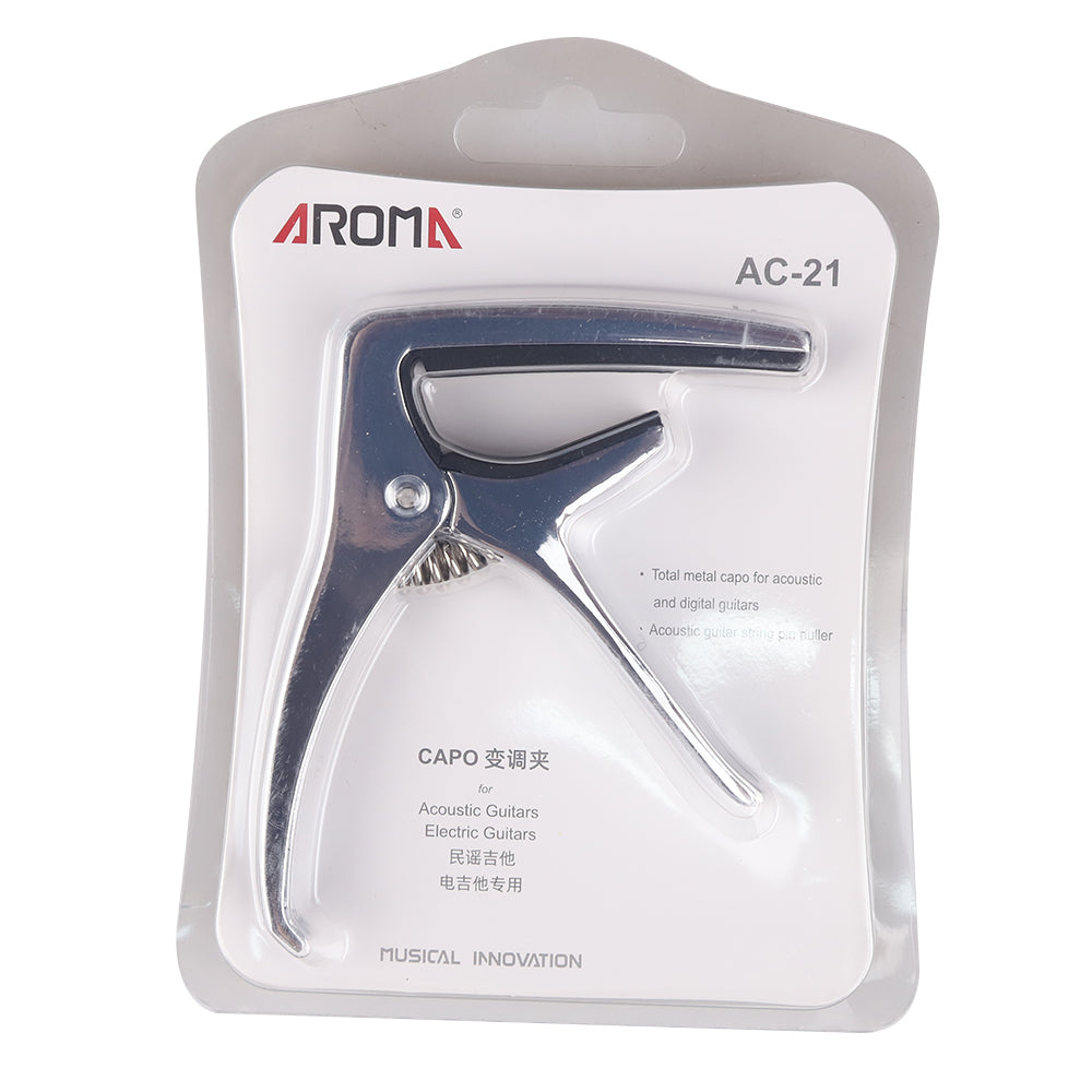 AROMA アロマ AC-21 アコースティックギター用カポタスト 亜鉛合金