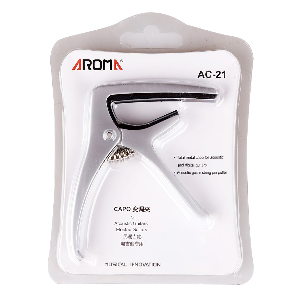 AROMA アロマ AC-21 アコースティックギター用カポタスト 亜鉛合金