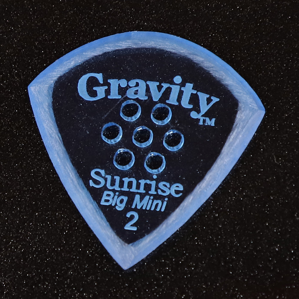 Gravity グラビティ Sunrise big mini ギターピック GSUB2MM blue 滑り止め耐久性 1枚入り