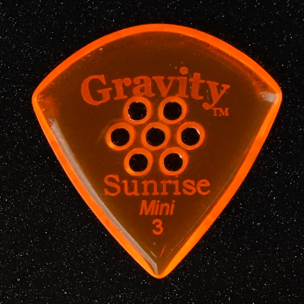 Gravity Sunrise mini ギターピック GSUM3PM orange 滑り止め耐久性