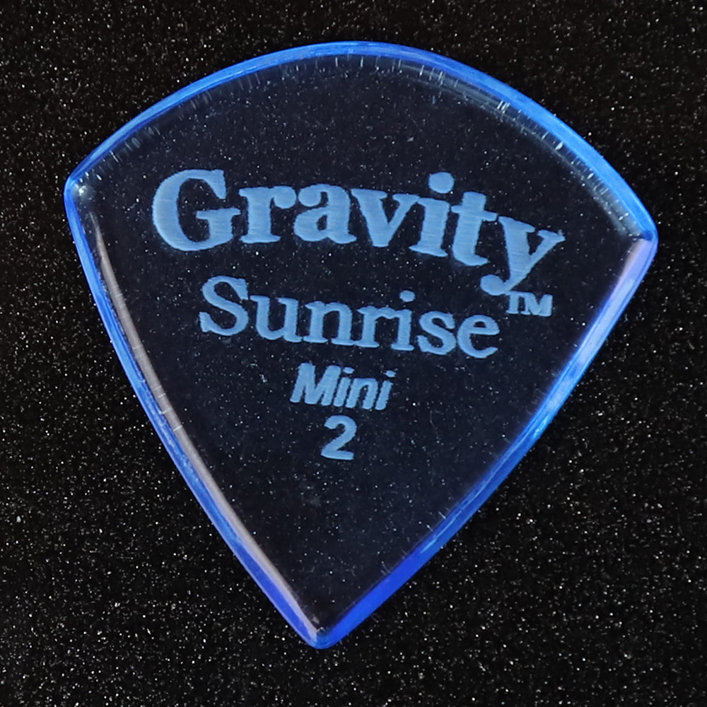 Gravity グラビティSunrise Mini ギターピック ジャズタイプ GSUM2P blue 耐久性1枚入り