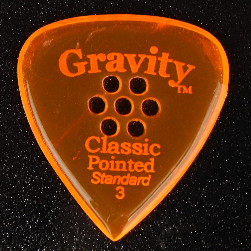 Gravity グラビティClassic Pointed Standard ギターピック GCPS3PM orange 1枚入り