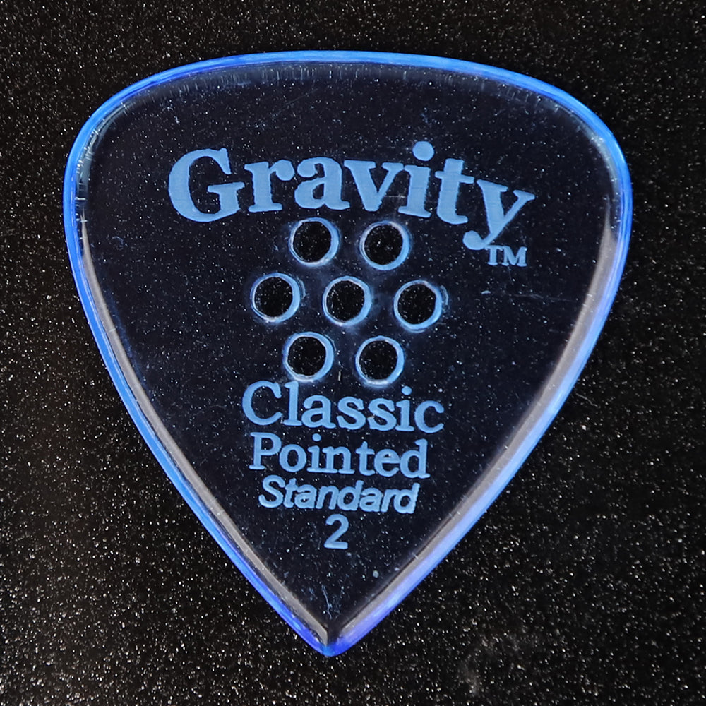 Gravity グラビティClassic Pointed Standard ギターピック GCPS2PM blue 1枚入り