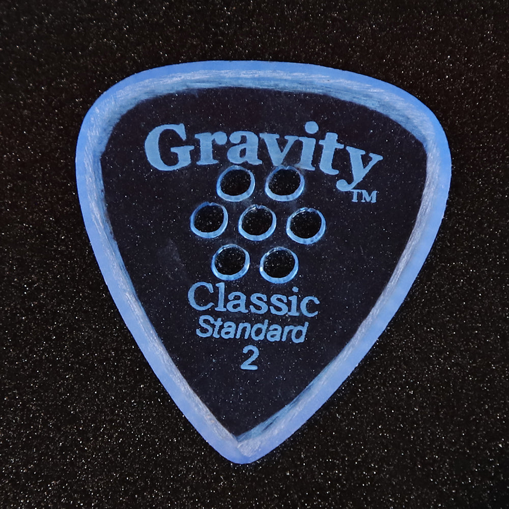 Gravity グラビティClassic Standard ギターピックGCLS2MM blue 多孔デザイン 1枚入り