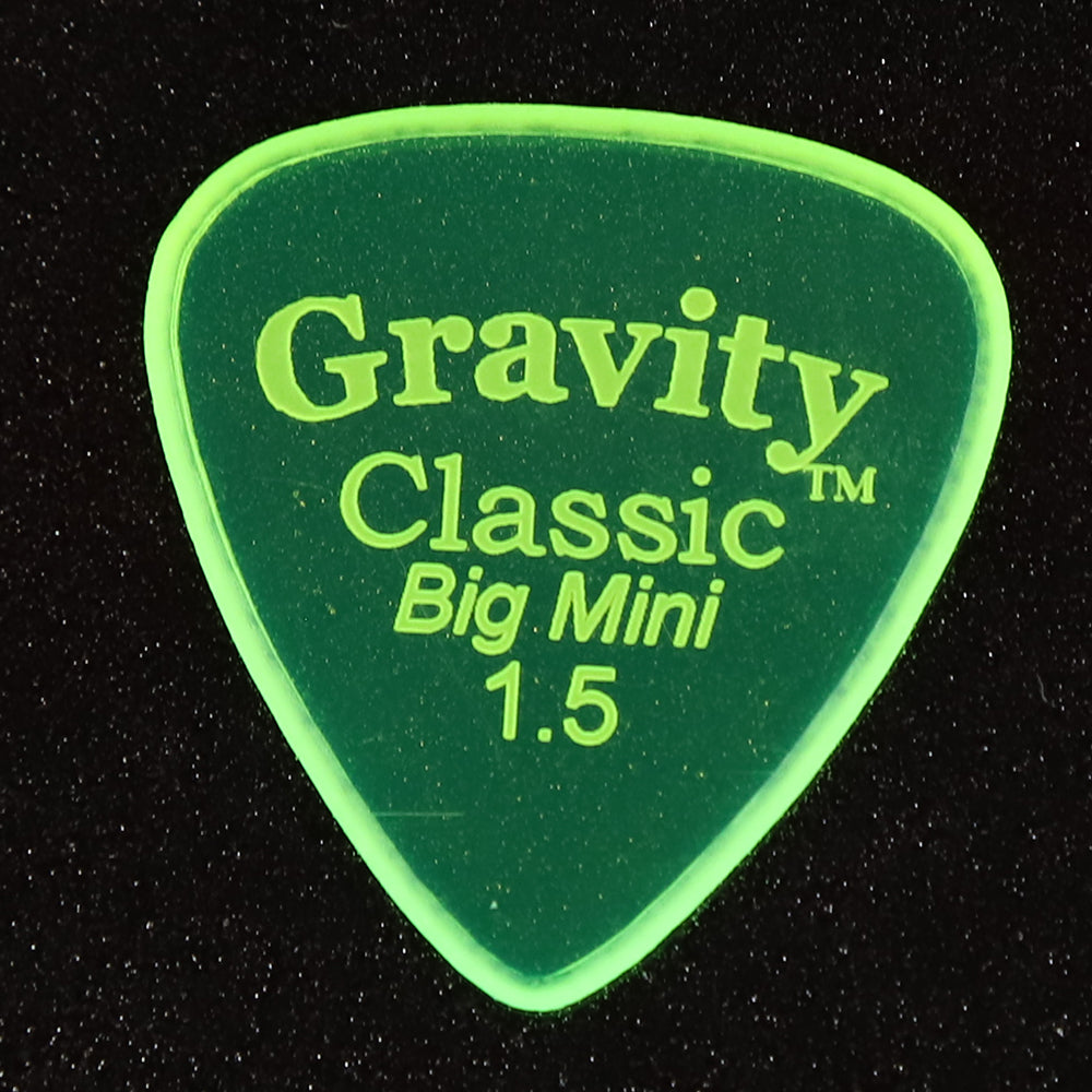 Gravity グラビティClassic big Mini ギターピックGCLB15M fluorescent green 1枚入り