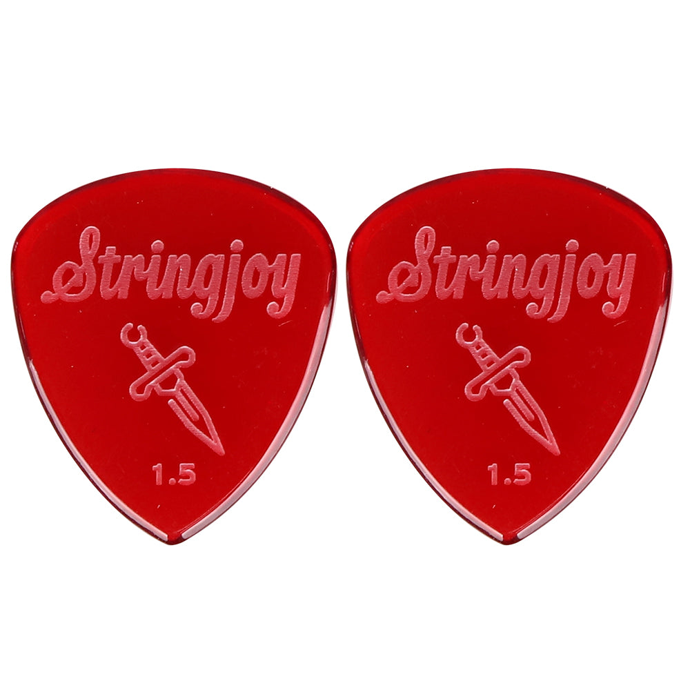 Stringjoy ストリングジョイ ギターピック 2枚入り 耐摩耗 滑り止め仕様