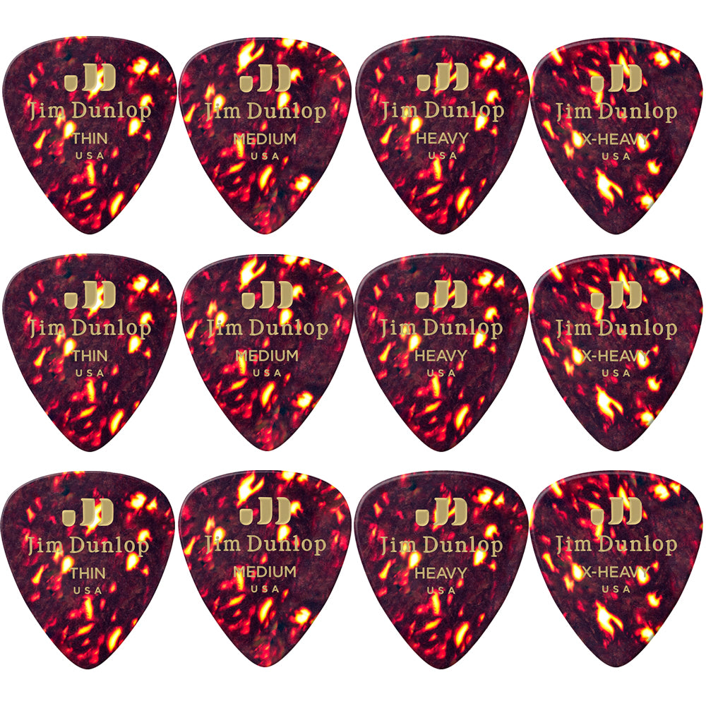 Jim Dunlop Celluloid Shell Guitar ギターピック 12枚入り