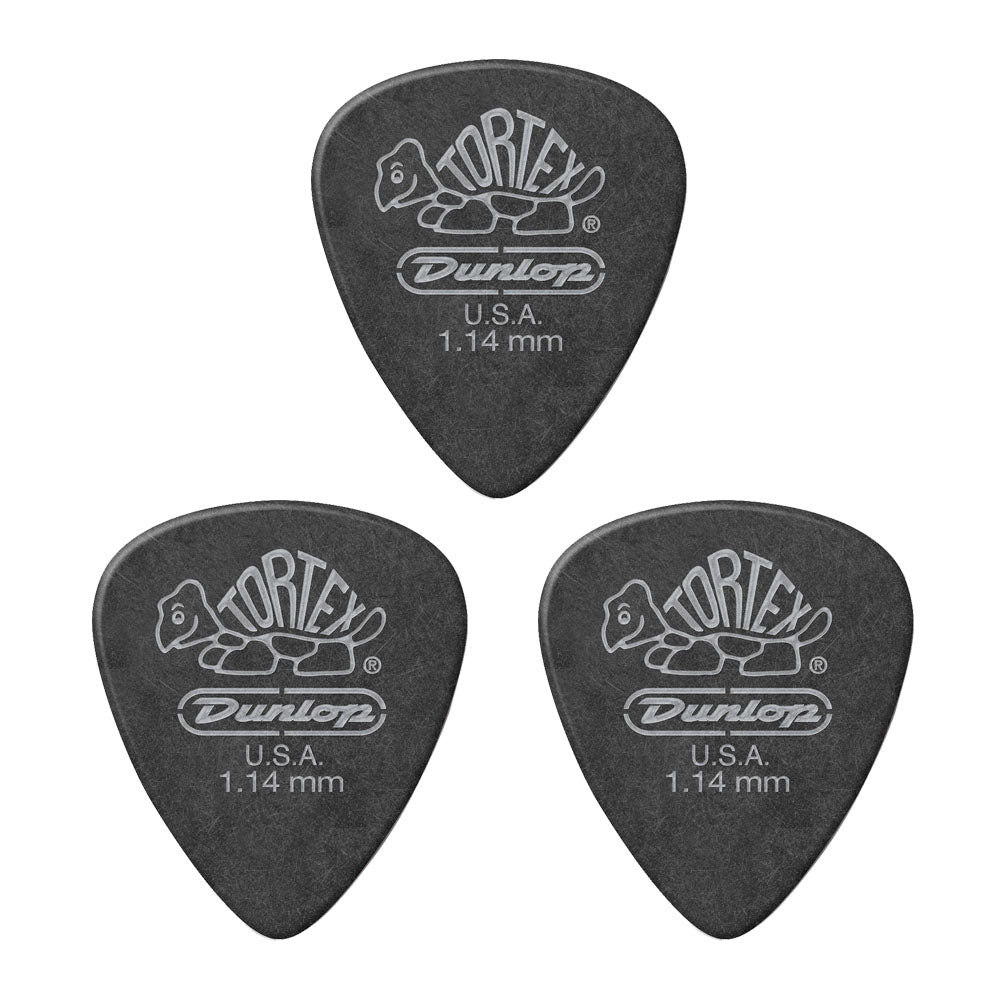 JIM Dunlop Tortex べっ甲柄 ブラックシルバー スタンダード ギターピック 488R 3枚入り