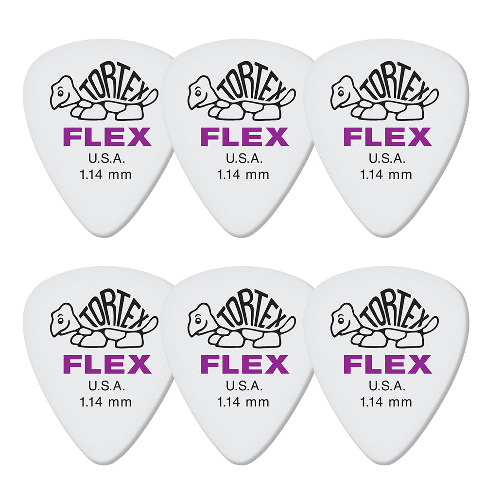 Jim Dunlop ジム ダンロップ 428R TORTEX FLEX STANDARD ティアドロップギター ピック 6枚入り