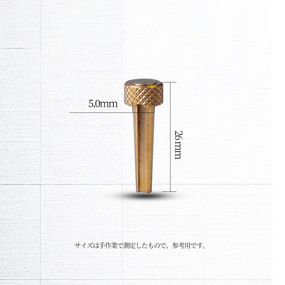 IM QCIM0090 アコギ真鍮製ブリッジピン 6個セット