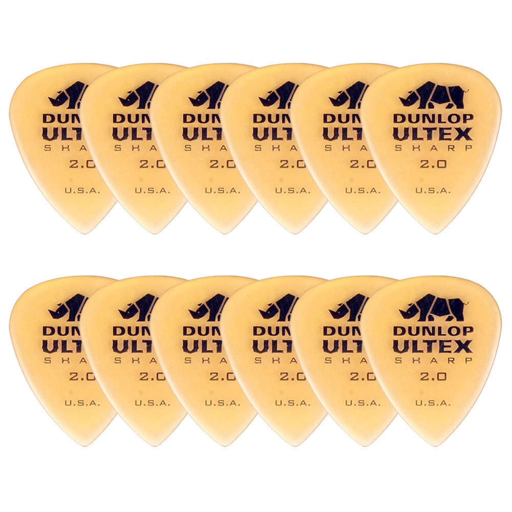 Jim Dunlop ジム ダンロップ 433R-◯◯ ギターピック ライノホーン先端 透明イエロー 12枚入り