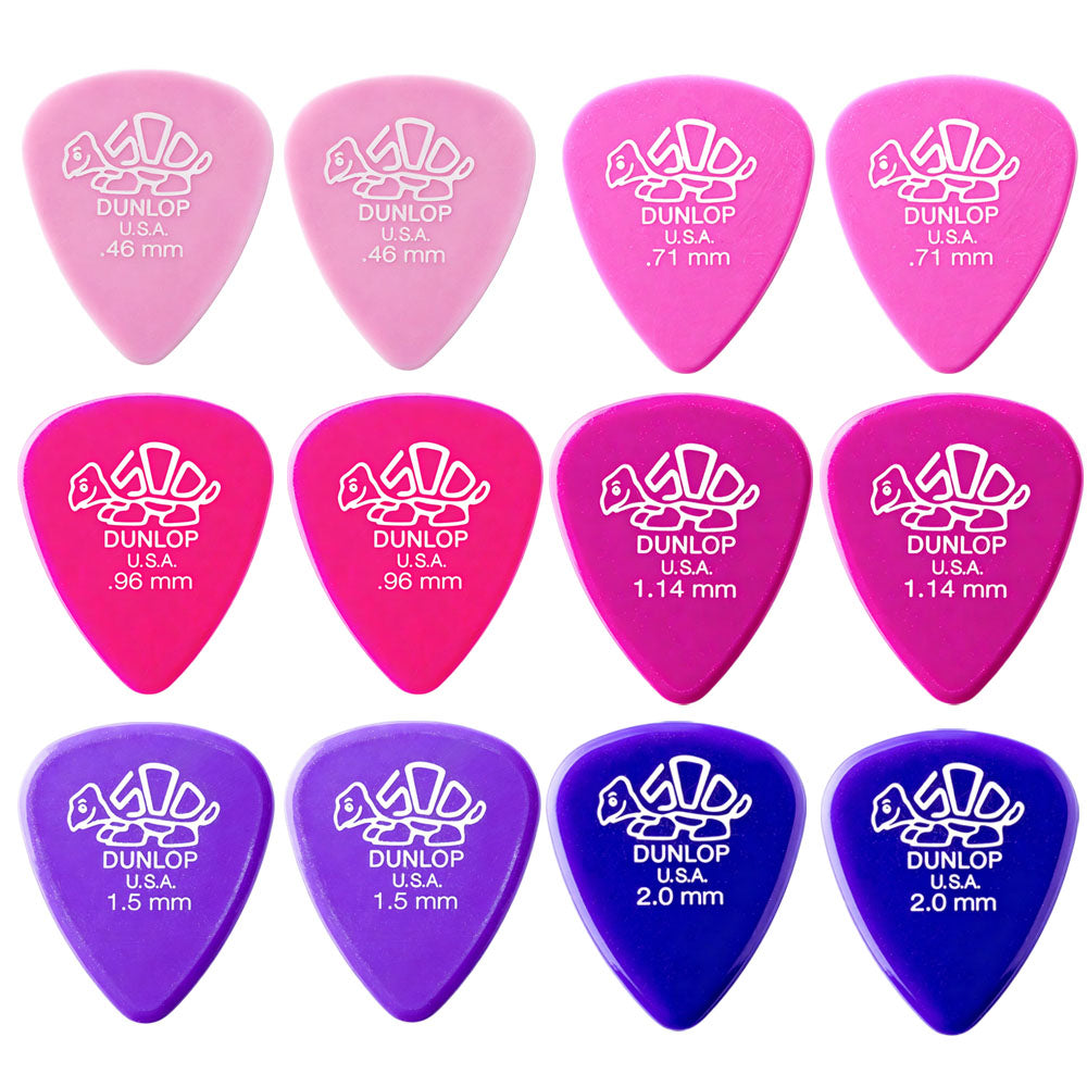 JIM Dunlop Delrin 500 樹脂べっ甲柄スタンダードギターピック 41R 12枚入り