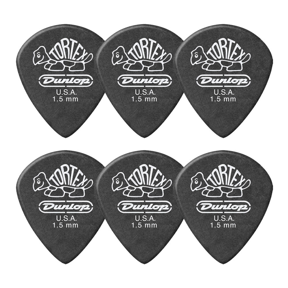 Jim Dunlop ジム ダンロップ 482R TORTEX Pitch Black Jazz III ジャズタイプギター ピック 6枚入り