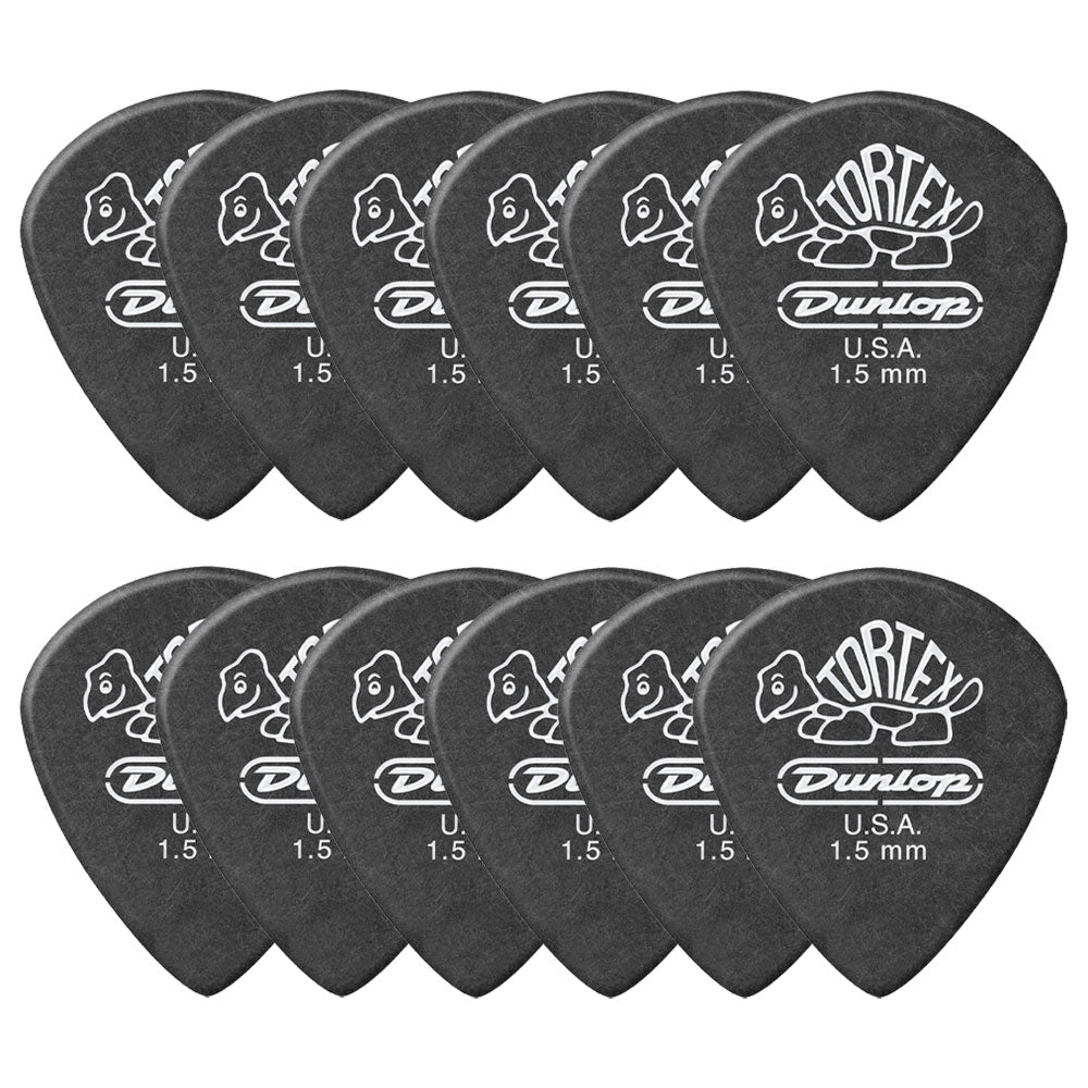 Jim Dunlop ジム ダンロップ 482R TORTEX Pitch Black Jazz III ジャズタイプギター ピック 12枚入り