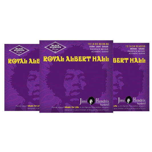Black Diamond Strings ブラックダイヤモンド・ストリングス NJH◯◯P アコースティックギター弦 Jimi Hendrix 財団シリーズ