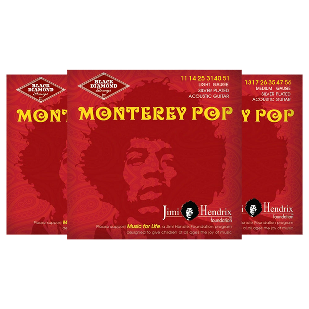 Black Diamond Strings ブラックダイヤモンド・ストリングス NJH◯◯S アコースティックギター弦 Jimi Hendrix 財団シリーズ