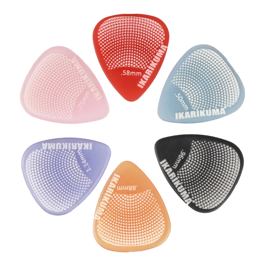 IKARIKUMA 怒りクマ FLEXTEX マカロン風カラー ティアドロップギターピック