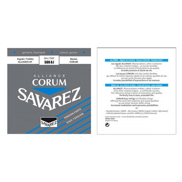 フランス Savarez 500シリーズ クラシックギター弦 CORUM低音弦