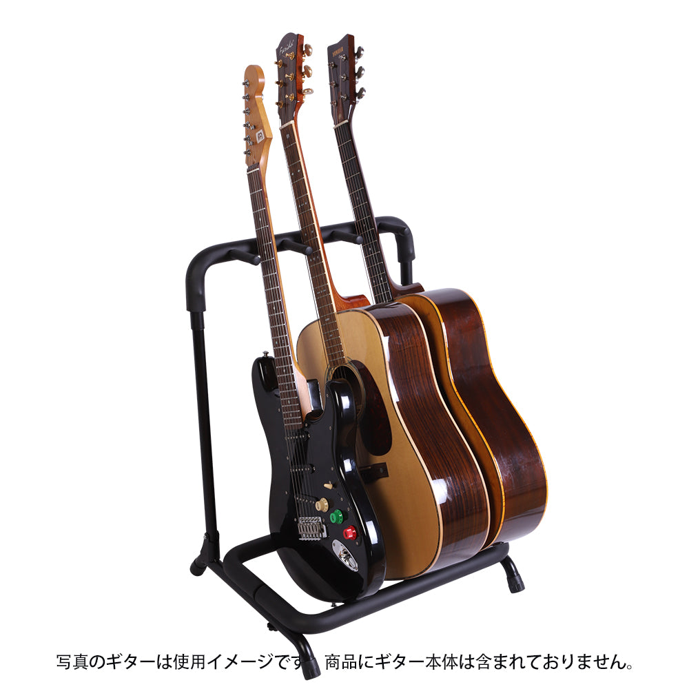 IM アイエム ギターラック 複数本ギタースタンド ギター展示ラック 3/5本用ギタースタンド 楽器店用ギターラック キャスター付きギタースタンド