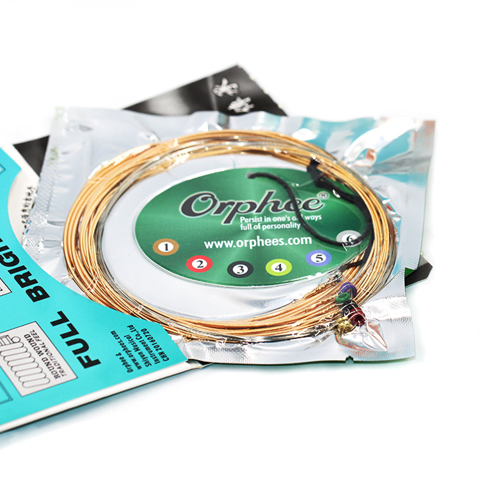 Orphee オルフェQA-◯◯ アコースティックギター弦 ナノコーティング 10-50 11-52 12-53