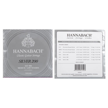 HANNABACH ハナバッハ 銀メッキクラシックギター弦 900MLT 900MHT ミディアム ローテンション ミディアム ハイテンション ナイロン弦 ドイツ製