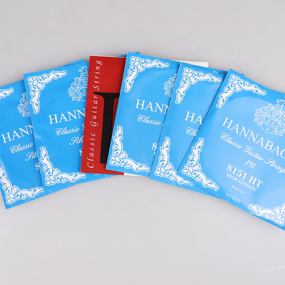 HANNABACH ハナバッハ 銀メッキ巻きクラシックギター弦 ナイロンセット弦 単品弦 ハーフセットクラシック 815シリーズ ミディアムテンション ハイテンション ナイロン弦 ドイツ製