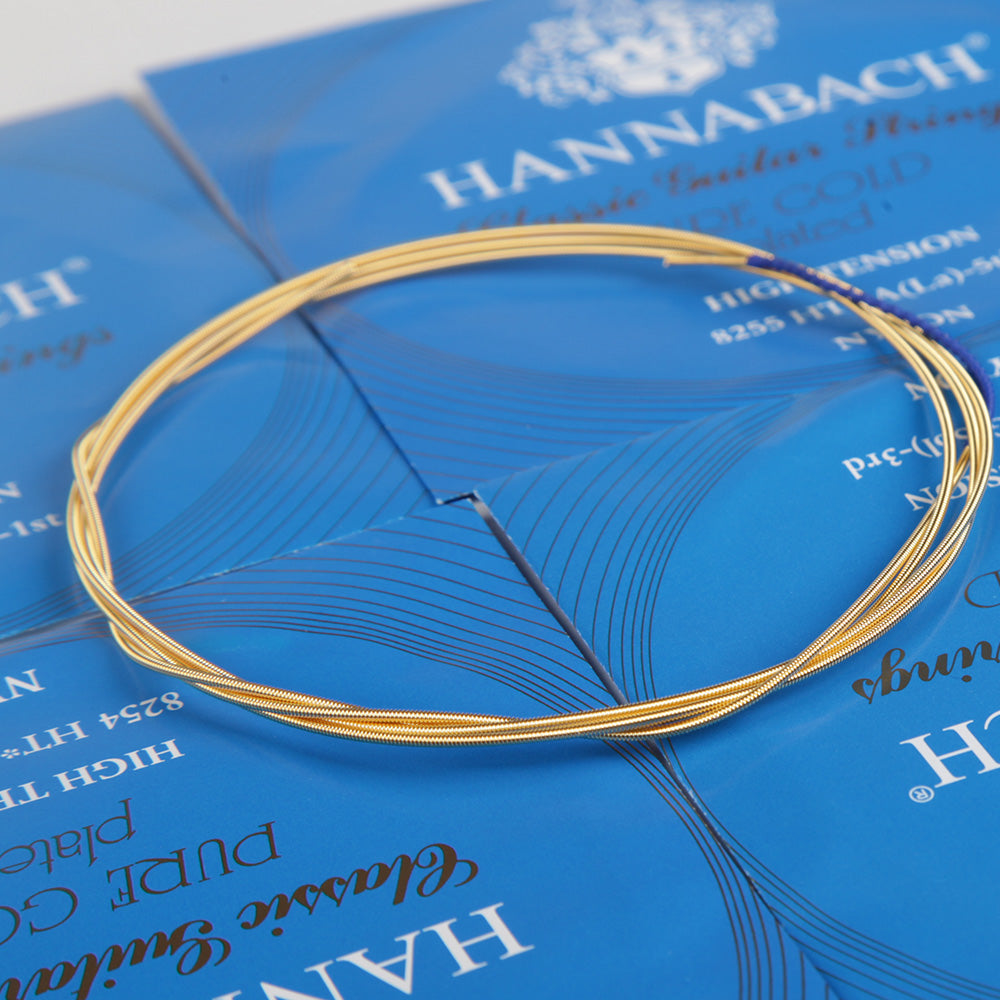 HANNABACH ハナバッハ 金メッキ巻きクラシックギター弦 825シリーズ ローテンション ミディアムテンション ハイテンション ナイロン弦 ドイツ製