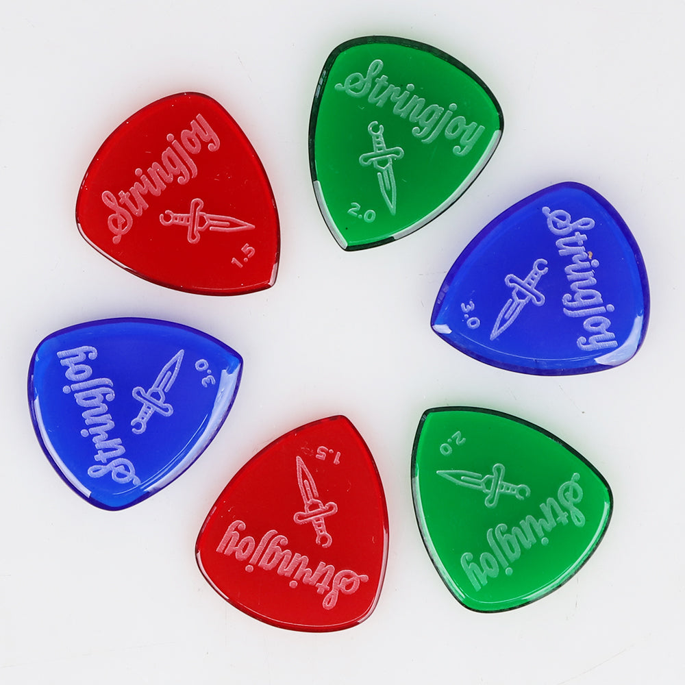 Stringjoy ストリングジョイ ギターピック エレキギター用 ベース用 耐摩耗 滑り止め仕様 ジャズ速弾き対応 単品販売