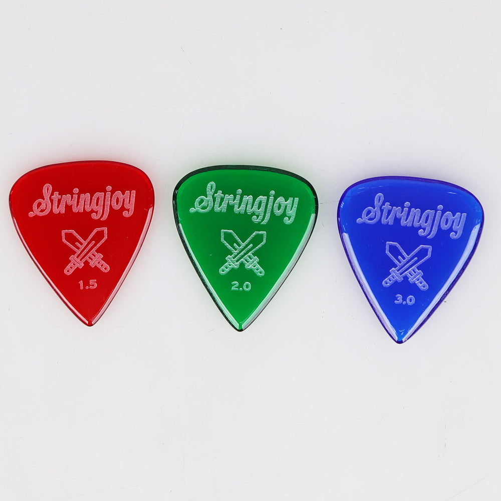 Stringjoy ストリングジョイ ギターピック エレキギター用 ベース用 耐摩耗 滑り止め仕様 ジャズ速弾き対応 単品販売