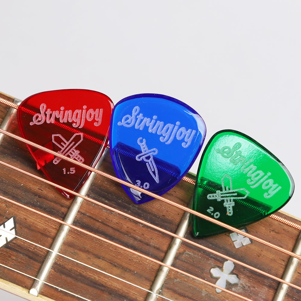 Stringjoy ストリングジョイ ギターピック エレキギター用 ベース用 耐摩耗 滑り止め仕様 ジャズ速弾き対応 単品販売
