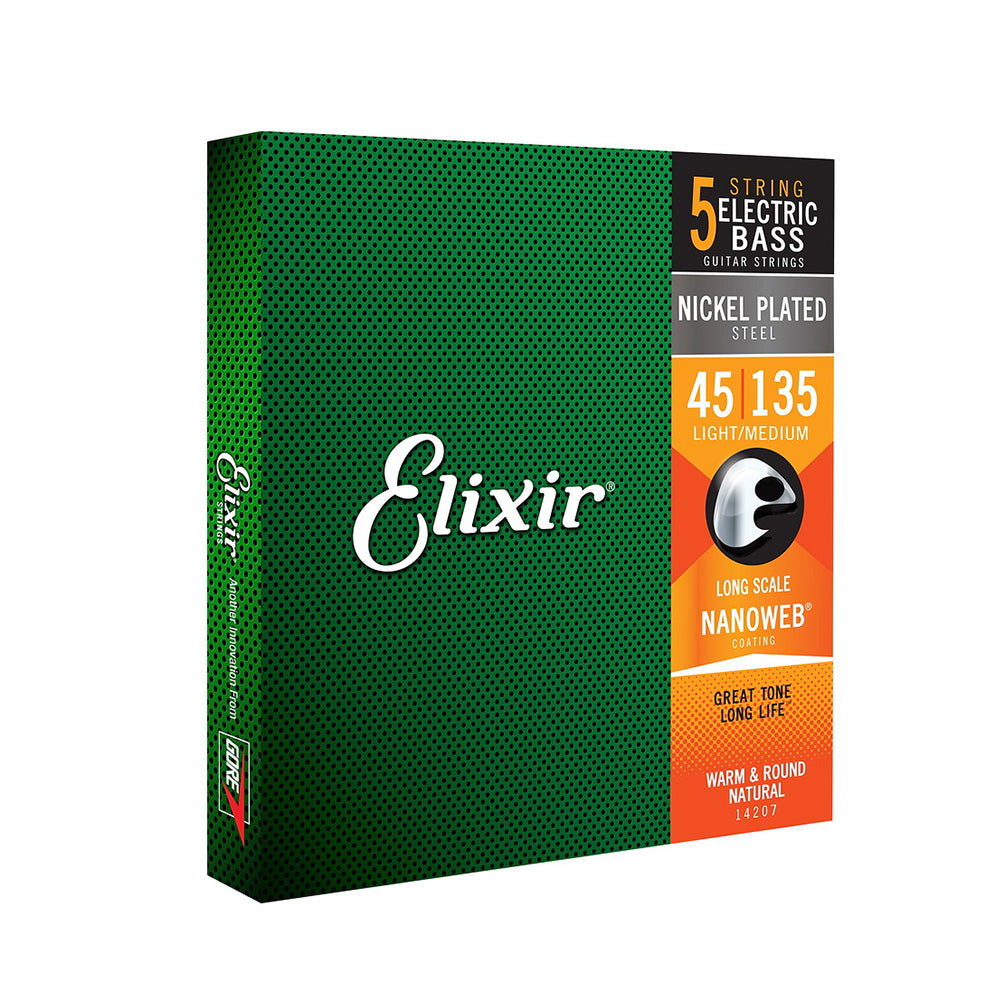 Elixir エリクサー 14-◯◯ 5弦ベース弦 ニッケルメッキ ステンレス
